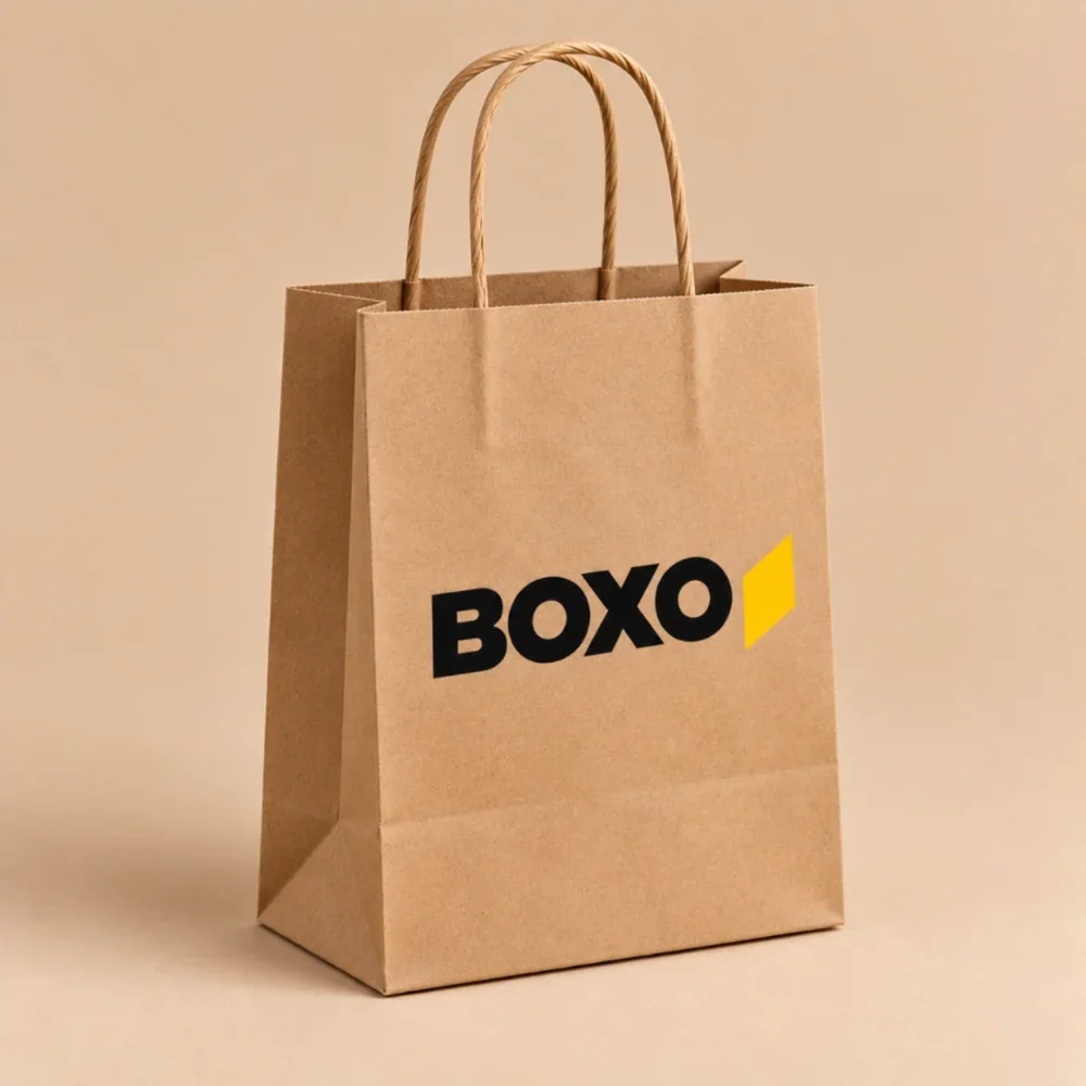 BOXO - Túi giấy kraft mini có quai 15x8x21 cm