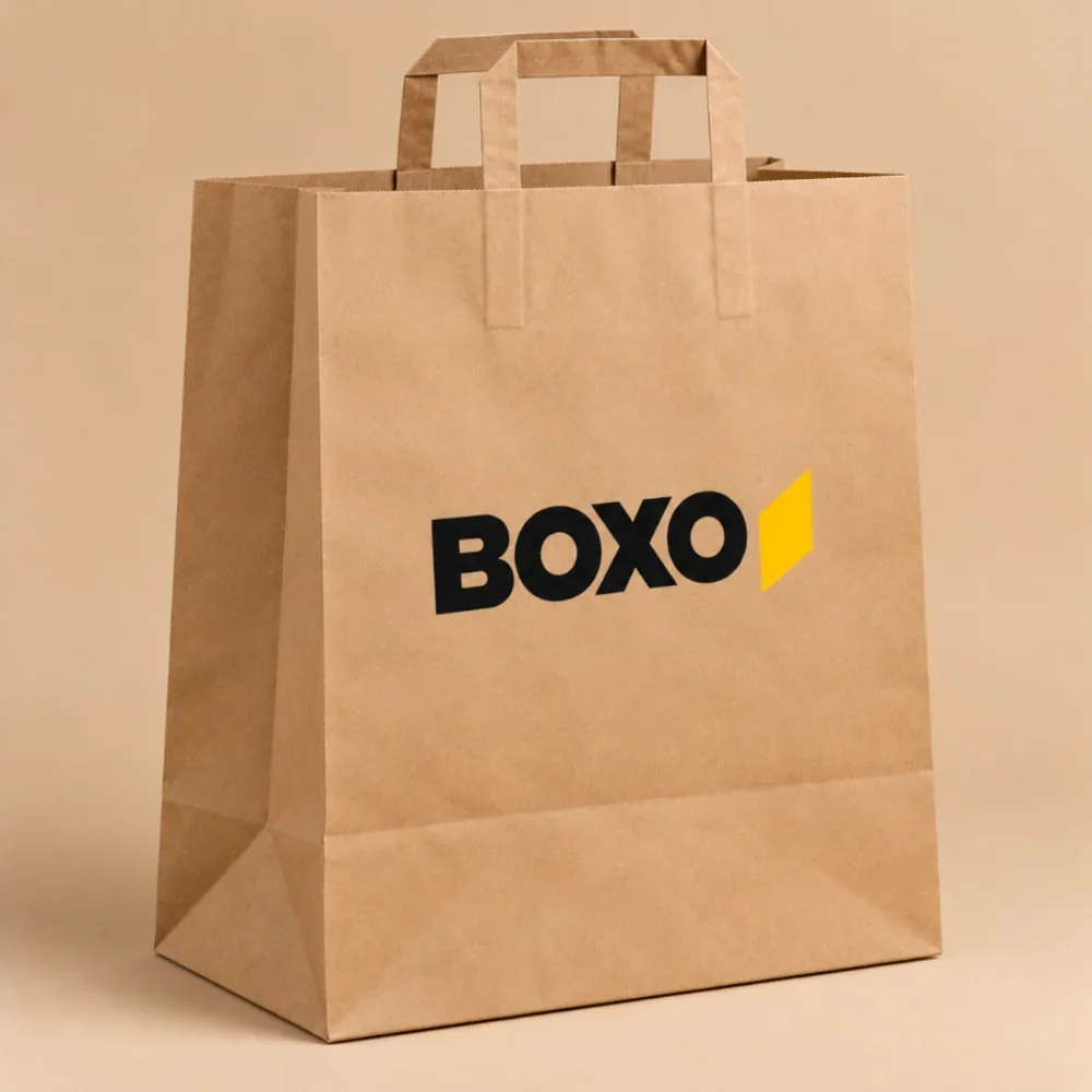 BOXO - Túi giấy kraft quai dẹt 32x12x41 cm
