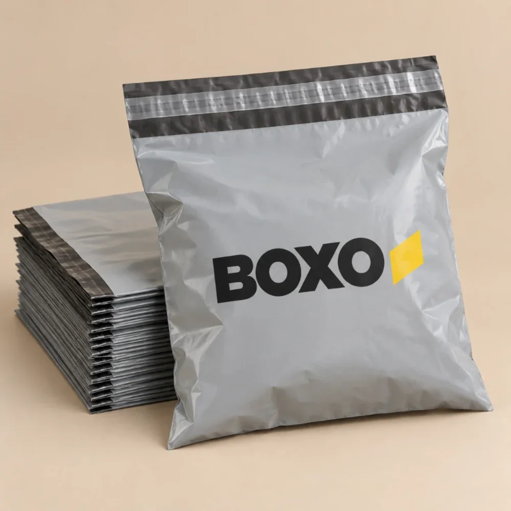 BOXO - Túi niêm phong tự dính 25x35 cm màu xám